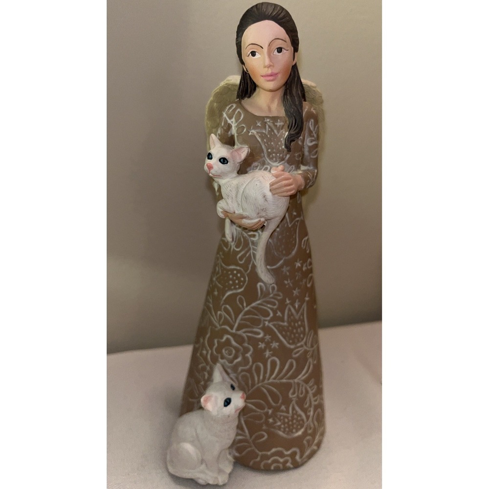 AngelStar Angel Cats Kitten Figurine 7.5" Pawsitive Purrr-fect Angel 8044